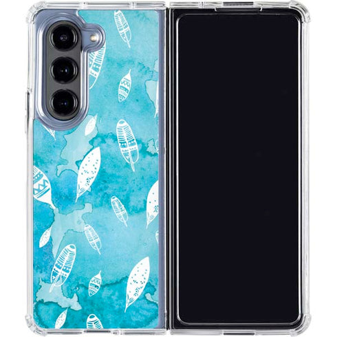 Raining Feathers Galaxy Z Fold5 5G Clear Case